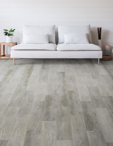 Living Room Gray Luxury Vinyl Plank -  Thompson Interiors in  Lake Odessa, MI