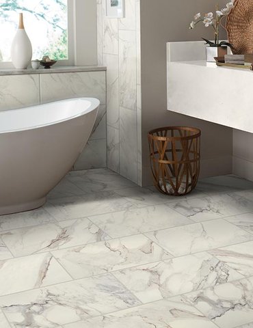 Bathroom Porcelain Marble Tile - Thompson Interiors in  Lake Odessa, MI